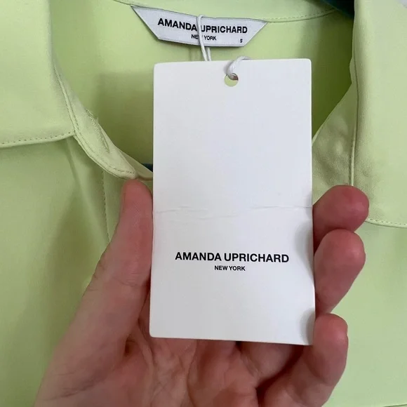 AMANDA UPRICHARD Green Edith Mini Dress NWT sz S w/our belt - Picture 5 of 8